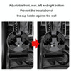 2 in 1 Car Center Console Water Cup Holder Multi-purpose Storage Box(Black)