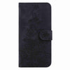 For Realme 13+ Global Lily Embossed Leather Phone Case(Black)
