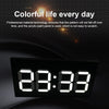 Creative Wall Clock Alarm Clock Simple Remote Control Perpetual Calendar Electronic Clock US Plug, Style:Single-sided Remote Control(White Font)