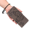 For Samsung Galaxy A06 4G / 5G 3D Butterfly Embossed Pattern Flip Leather Phone Case(Grey)