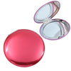Makeup Small Mirror Folding Portable Clamshell Circular Mirror(Red)