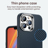 For iPhone 12 Pro Max Carbon Fiber Series IMD Phone Case(Blue)