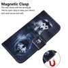 For Realme 13+ Global Coloured Drawing Flip Leather Phone Case(Wolf and Dog)