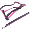 Strong Denim Dog Leash & Harness Set, Pink, XL