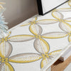 Home TV Cabinet Shoe Cabinet Chenille Polyester Tassel Tablecloth, Size: 35x220cm(Yellow Geometry)