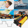 Legend III Generation DC12V to AC110V 6000W Modified Square Wave Car Power Inverter with LED Display(Yellow)