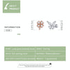 S925 Sterling Silver Clover Butterfly Women Earrings