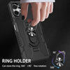 For Samsung Galaxy A06 4G Ring Holder Armor Hybrid Phone Case(Black)