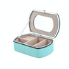 HN-001 Travel Portable Ring Lipstick Jewelry Storage Box(Mirror Version Blue)