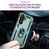 For Samsung Galaxy A36 5G Shockproof TPU + PC Phone Case with Holder(Dark Green)