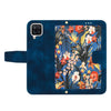 For Samsung Galaxy A12 5G Floral Pattern Leather Phone Case with Lanyard(Dark Blue)