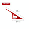 Car Carbon Fiber Driver Panel Decorative Sticker for Infiniti Q50 2014-2020, Left Drive(Red)