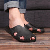 1 Pair Summer Outdoor Beach Sandals Men Wear-Resistant PVC Slippers, Size: 42(Bound Feet Black)