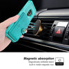 For Samsung Galaxy S9 Magnetic Wallet Card Bag Leather Phone Case(Cyan)