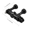 PULUZ CNC Aluminum Ball Joint Mount with 2 Long Screws for GoPro, Insta360, DJI and Other Action Cameras(Black)