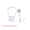 Bulb Neon Light Battery USB Dual-Power LED Decorative Modeling Lamp(Blue Light)