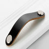 Kitchen Cabinet Wardrobe Leather Door Handle Drawer Pull, Specification:Black 96