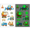 20 PCS Waterproof Children Luminous Cartoon Transport Car Tattoo Sticker(Ei-272)