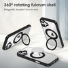 For iPhone 12 Pro High Transparency 360 Degree Rotating Holder MagSafe Phone Case(Transparent)