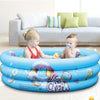 Household Indoor and Outdoor Children Round Three Rings Inflatable Swimming Pool Ball Pool, Size:90 x 30cm(Blue Donut)