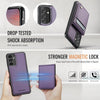 For Samsung Galaxy A13 5G JEEHOOD J06 British Style RFID MagSafe Card Bag PU Phone Case(Purple)
