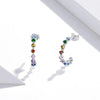 S925 Sterling Silver Rainbow Story Women Earrings