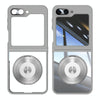 For Samsung Galaxy Z Flip6 360 Holder MagSafe Acrylic Hybrid TPU Phone Case(Grey)