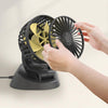 F410 USB 5V Car Dual-head Folding Electric Cooling Fan with Temporary Temporary Parking Card