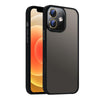 For iPhone 12  Nano Semi-transparent Frosted Skin Feel Phone Case(Black)