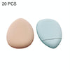 20 PCS Blue Mini Leather Wet and Dry Makeup Finger Puff