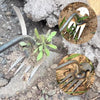 Four-Tooth Dual Purpose Weed Remover Tool Gardening Weed Rake Uprooting Weeding Tool, Length: 29cm Wood Handle