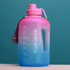 2.2L Large-Capacity Water Cup Sports And Fitness Straw Large Water Bottle Heat-resistant Plastic Barrel(Gradient Rose Red Blue)