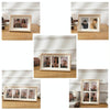 Wooden Wall-Mounted Pendulum Dual-Purpose Combination Photo Frame Style Four Frame Vertical(Wood Color)