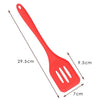 One-piece High Temperature Resistant Silicone Non-stick Spatula Kitchen Kitchenware Leak Shovel(Black)