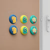 2pcs Thickened Door Handle Anti-Collision Sticker Bathroom Wall Cartoon Mats, Style: Robot