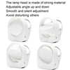Eye-care Study Desk Lamp Dormitory Bedside Reading Rechargeable Clip-On Night Lamp(White)