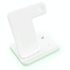 Z5 QI Vertical Magnetic Wireless Charger for Mobile Phones & Apple Watches & AirPods / Xiaomi Redmi AirDots, with Touch Ring Light (White)