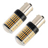 2 PCS 1156 / BA15S DC12V / 18W / 1080LM Car Auto Turn Lights with SMD-3014 Lamps (Yellow Light)