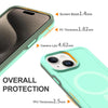 For iPhone 14 Shockproof MagSafe Armor PC Hybrid TPU Phone Case(Mint Green+Grayish Green)