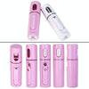 Facial Steamer Nano Steamer Handy  Face Moisture Sprayer Rechargeable Mini USB Charging Automatic Alcohol Sprayer(Light purple)