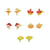 Oil Drop Gold Plated 925 Silver Earrings, Style: SCE1247 Ginkgo Biloba