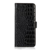 For Samsung Galaxy A26 5G Crocodile Top Layer Cowhide Leather Phone Case(Black)