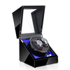 Watch Shaker Automatic Mechanical Watch Rotating Motor Winding Box, US / EU / UK Plug(All Black)