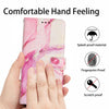 For Samsung Galaxy S24 5G Painted Marble Pattern Leather Phone Case(Rose Gold)