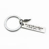 Creative Drive Safe Handsome Words Stainless Steel Keychain Key Rings(Wing)