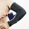 Sports Multi-Function Sunscreen Ice Sleeves with Zipper Pocket, Size: L(Black Long Version)