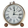 Retro Iron Alarm Clock Simple Desktop Quartz Clock, Style: Roman Number