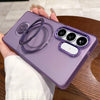 For Samsung Galaxy S25+ 5G Rotation Holder MagSafe Phone Case(Purple)