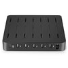 008PD Multi-function AC 100V~240V 6 Ports USB-C PD Detachable Charging Station Smart Charger, US/EU/UK/AU/Japanese Plug(Black)
