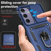 For Samsung Galaxy S24 FE 5G Sliding Camshield Holder Phone Case(Blue)